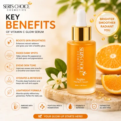 Vitamin C Glow Serum 30ml | Brightening Face Serum for Radiant & Even Looking Skin