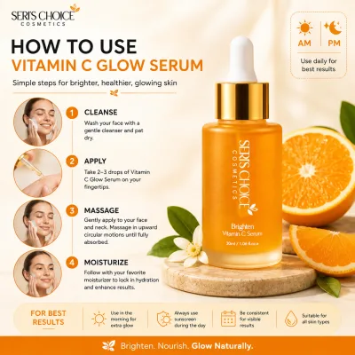Vitamin C Glow Serum 30ml | Brightening Face Serum for Radiant & Even Looking Skin