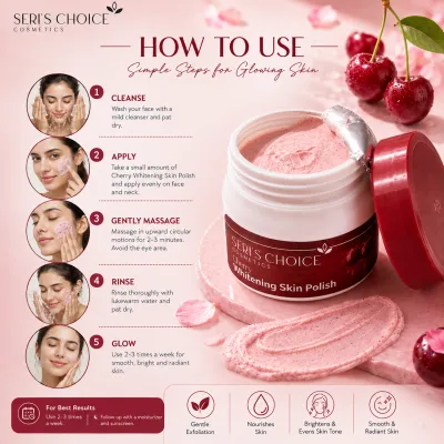 Skin Polish Whitening - Cherry | Gentle Exfoliating & Skin Polishing Cream with Cherry Extract
