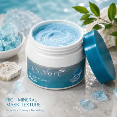 Face Mask | Mineral Organic Face | Hydrating & Nourishing Facial Mask | Spa Care | Blue Mask