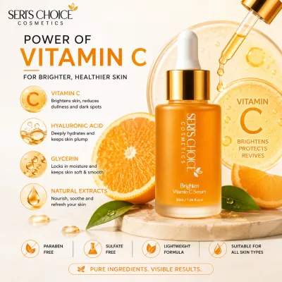 Vitamin C Glow Serum 30ml | Brightening Face Serum for Radiant & Even Looking Skin