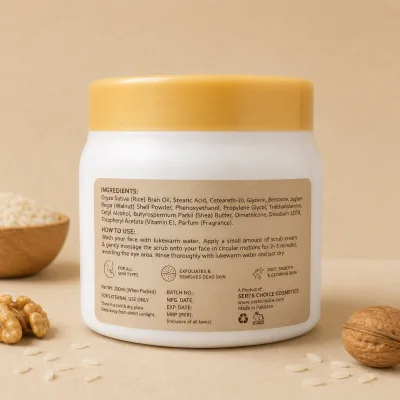 Scrub - Rice & Walnut Cream | Facial Exfoliating Scrub for Smooth & Clean Skin