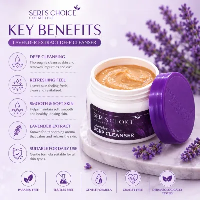 Deep Cleanser Lavender Extract | Facial Cleanser for Deep Cleansing & Fresh Skin