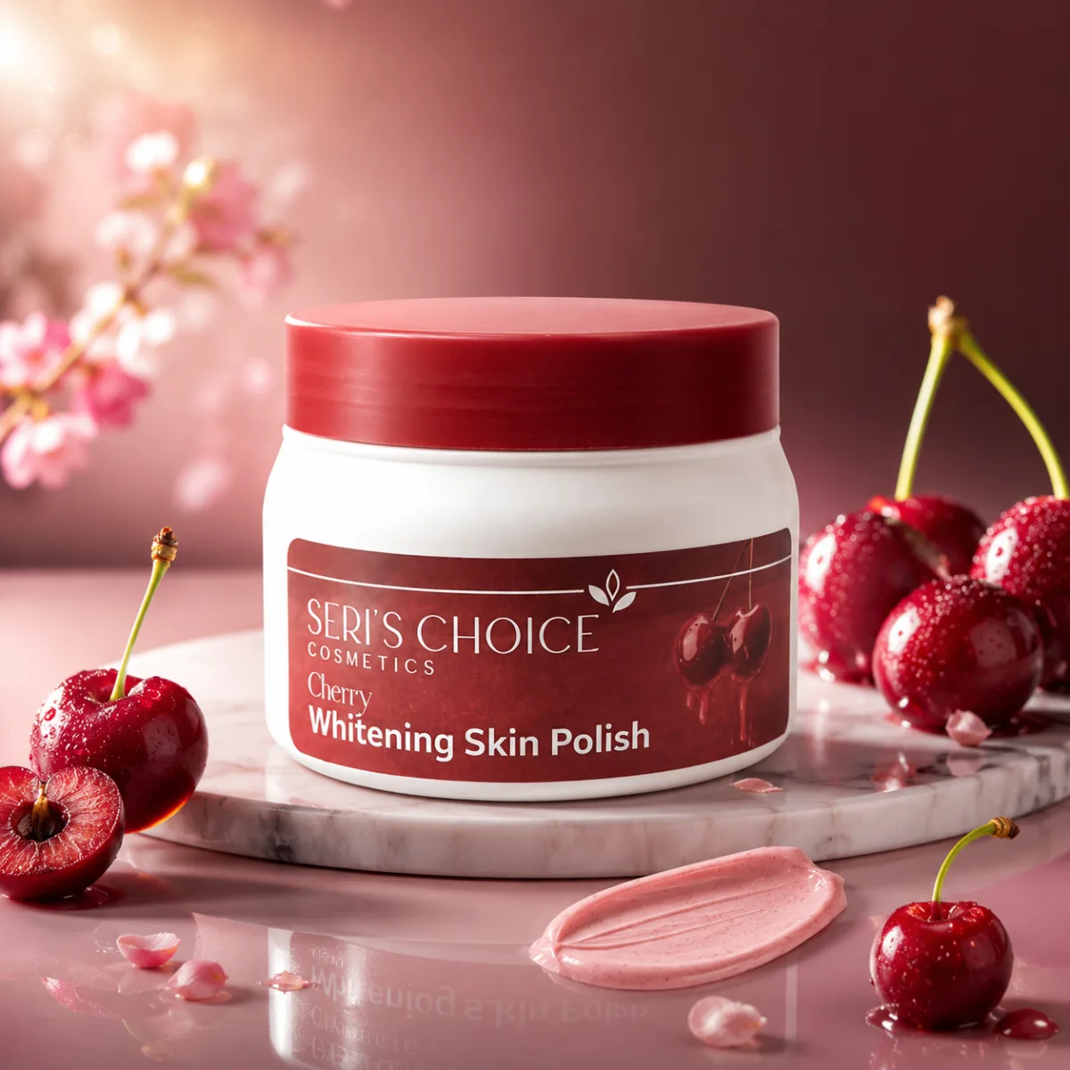 Skin Polish Whitening - Cherry | Gentle Exfoliating & Skin Polishing Cream with Cherry Extract