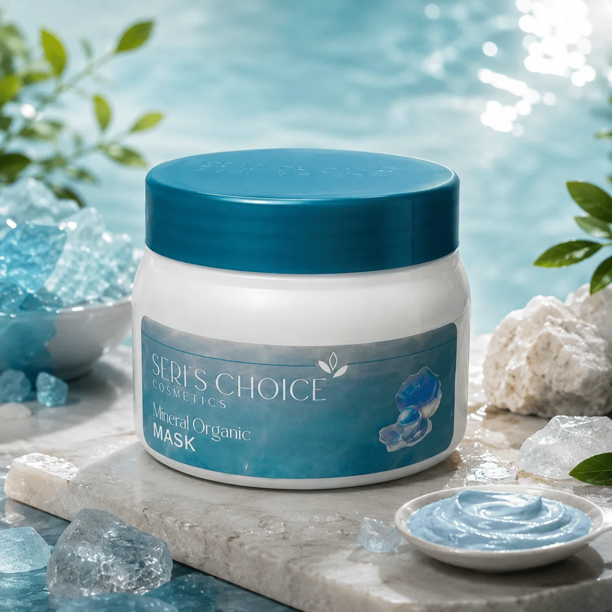 Face Mask | Mineral Organic Face | Hydrating & Nourishing Facial Mask | Spa Care | Blue Mask